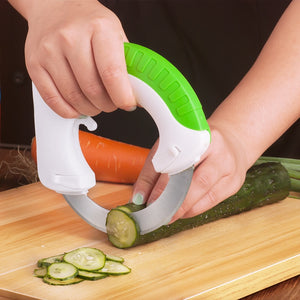 New Kitchen Gadget Stainless Steel Round Wheel Vegetable Chopper Slicer Circular Rolling Knife Easy Cutting Tools