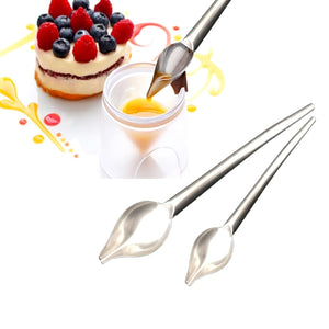 DIY stainless steel spoon chocolate decorative decoration tools pencils spoon spoon filter cake