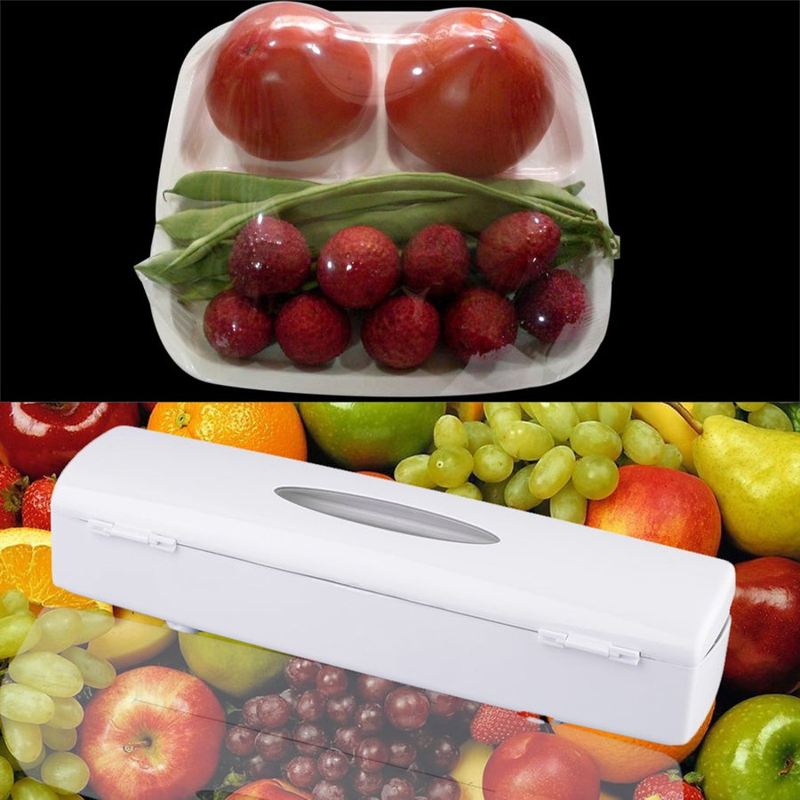 1 pc 2017 New Kitchen Plastic Food Cling Wrap Foil Dispenser Cutter Preservative Film Tool Drop Shipping