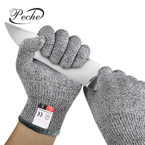 Peche Anti-cut Outdoor Fishing Gloves Knife Cut Resistant Protection Touch Screen Anti-Slip Ultra-thin Steel Wire Mesh Gloves